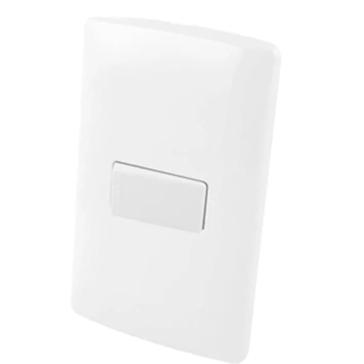 Apagador de Escalera de Tecla con Placa de Plástico Blanco AKSI - 118346