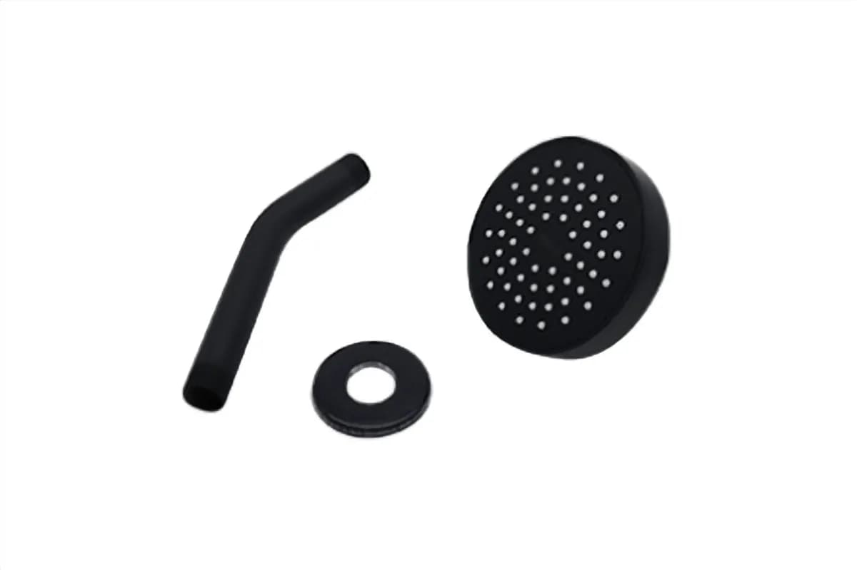 Regadera Redonda con Tubo Negro Mate MEER - RCT316