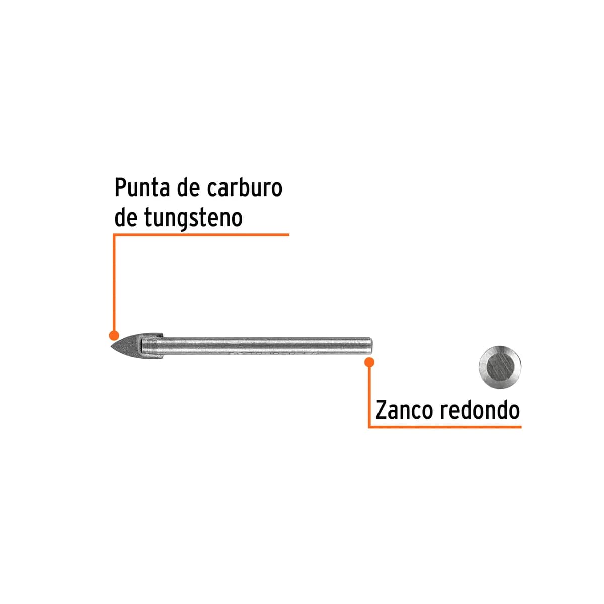 Broca para Vidrio y Azulejo 1/4" Truper - 11702