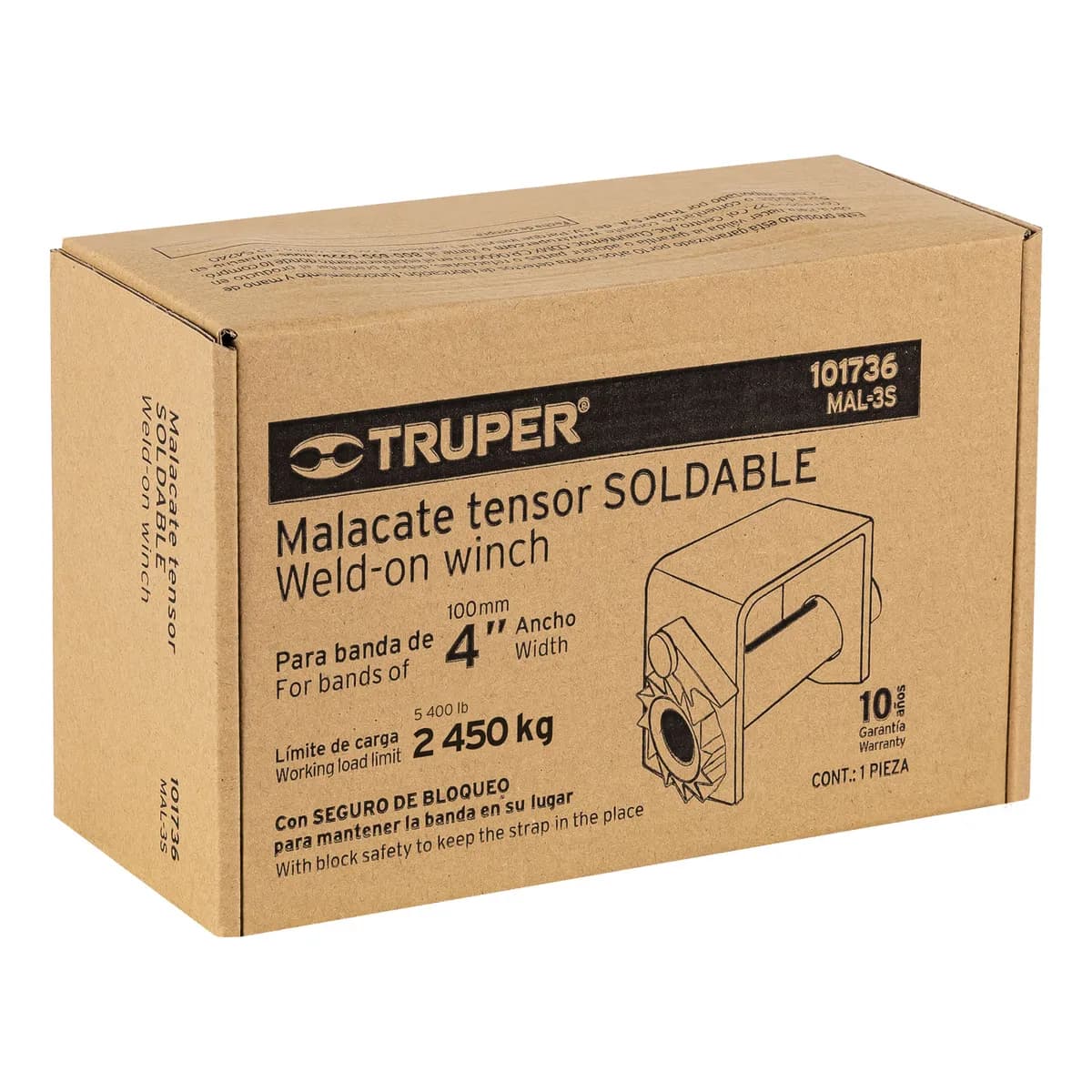 Malacate Soldable para Banda de 4" Truper - 101736