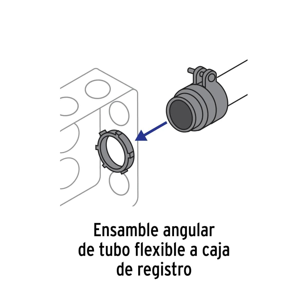 Conector Recto para Tubo Flexible Metálico 1" Volteck - 47342