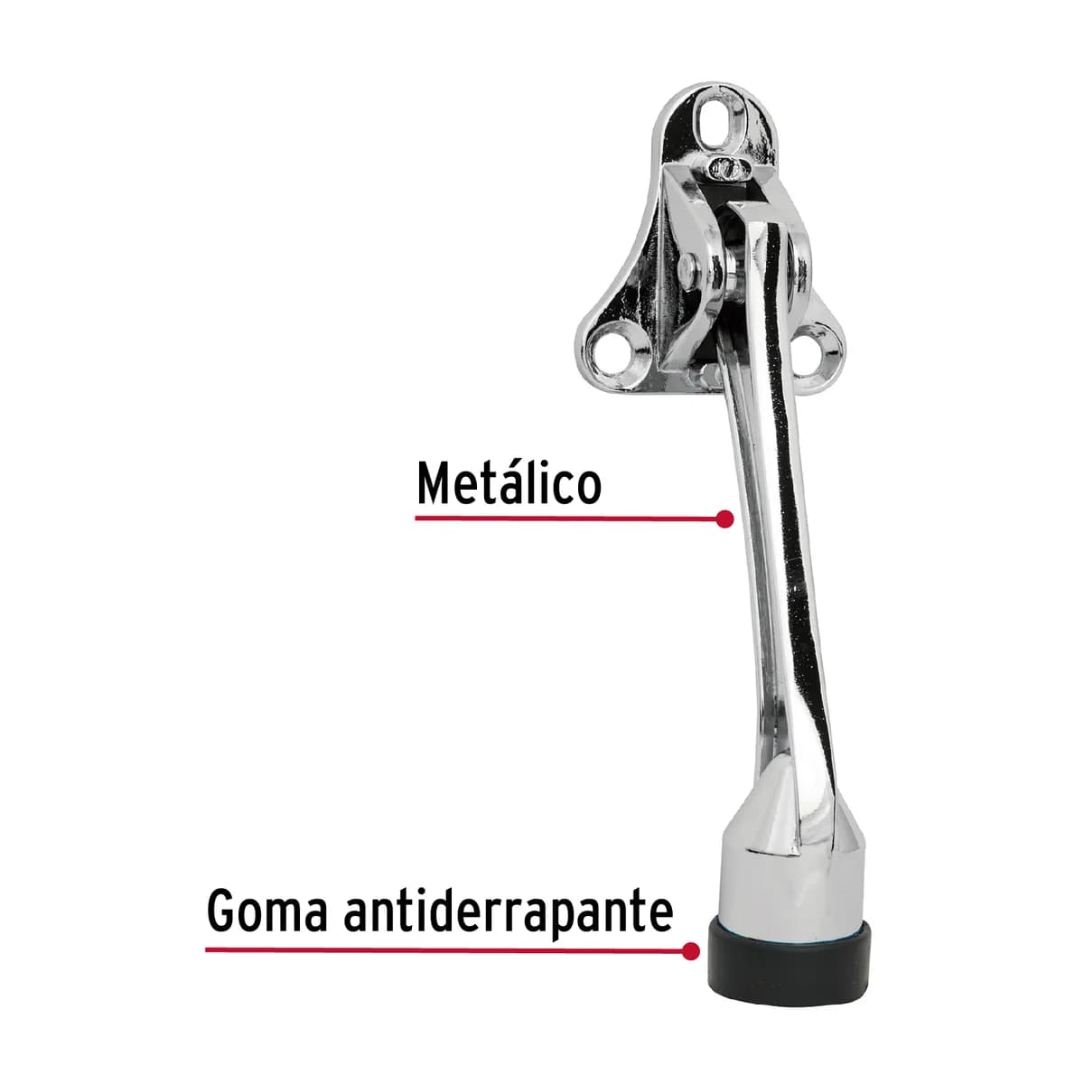 Fijapuerta Metálico Cromo Hermex - 43642