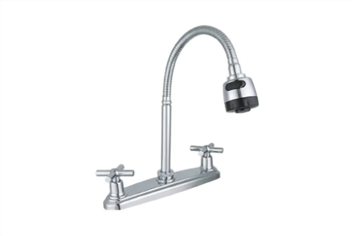 Mezcladora para Fregadero Cruceta con Cuello Flexible MEER - MZF8121FC