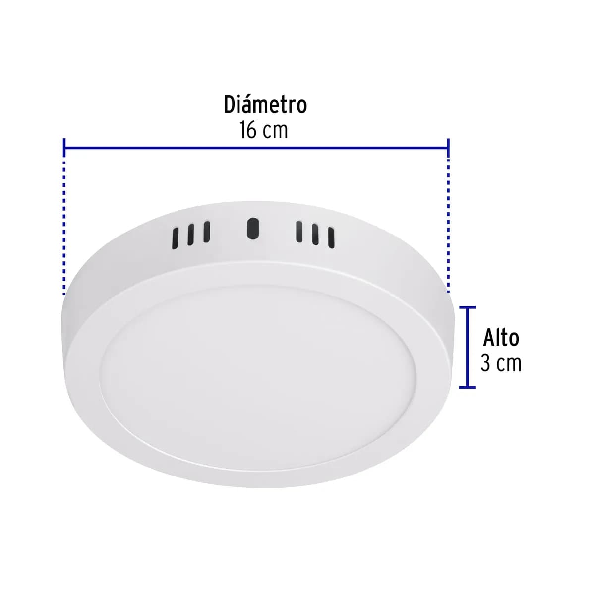 Luminario LED de Plafón 12 W Redondo Blanco Volteck - 48257