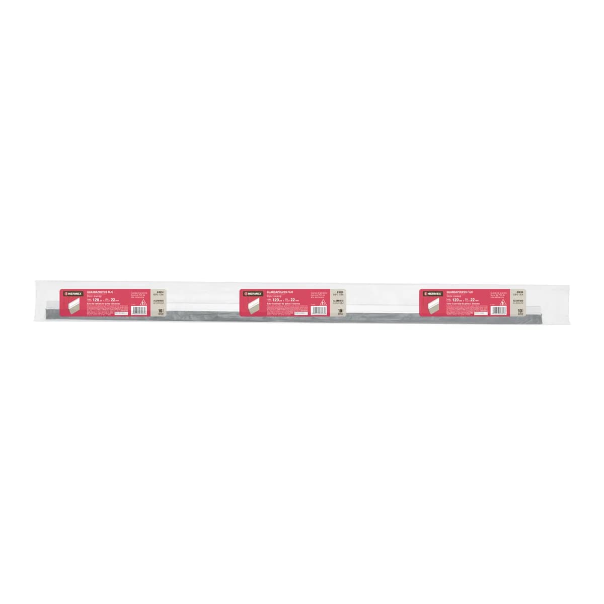 Guardapolvo Fijo 120 cm Aluminio Hermex - 43034