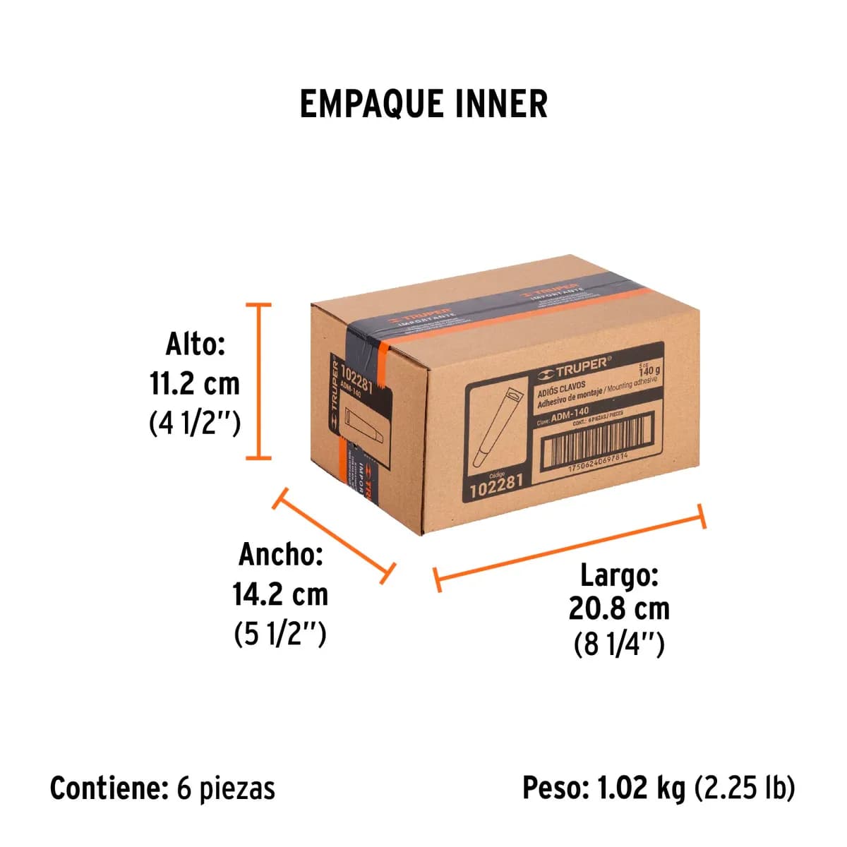 Adhesivo de Montaje Adiós Clavos 140 g Truper - 102281