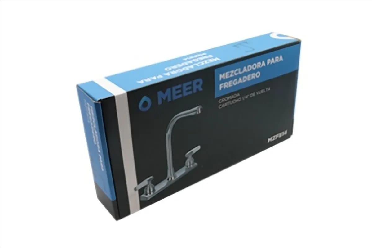 Mezcladora para Fregadero Cuello Cobra Pirulí Blanca MEER - MZF814