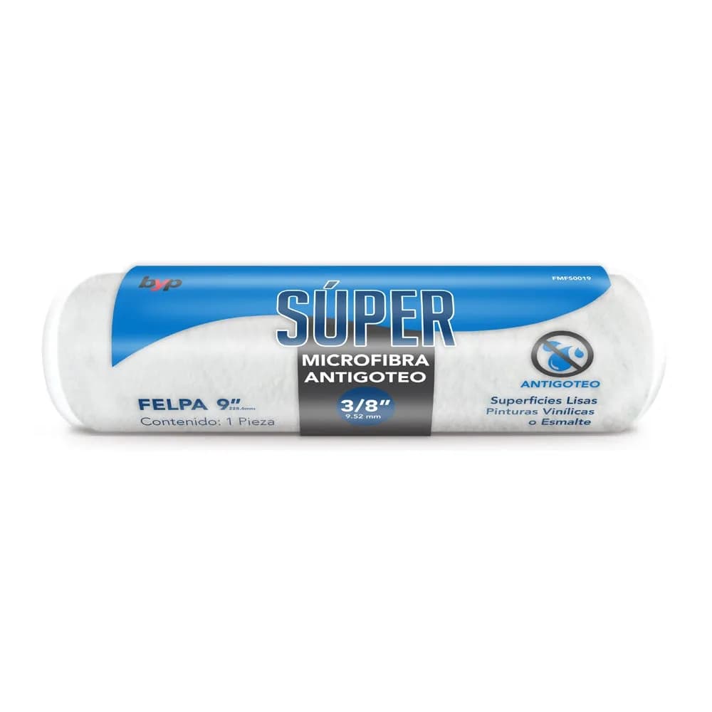 Felpa Súper Microfibra 9" Pelo 3/8" BYP - FMFS0019