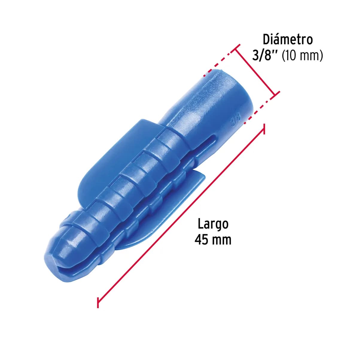 Bolsa con 50 Taquetes de Plástico 3/8" Fiero - 44201