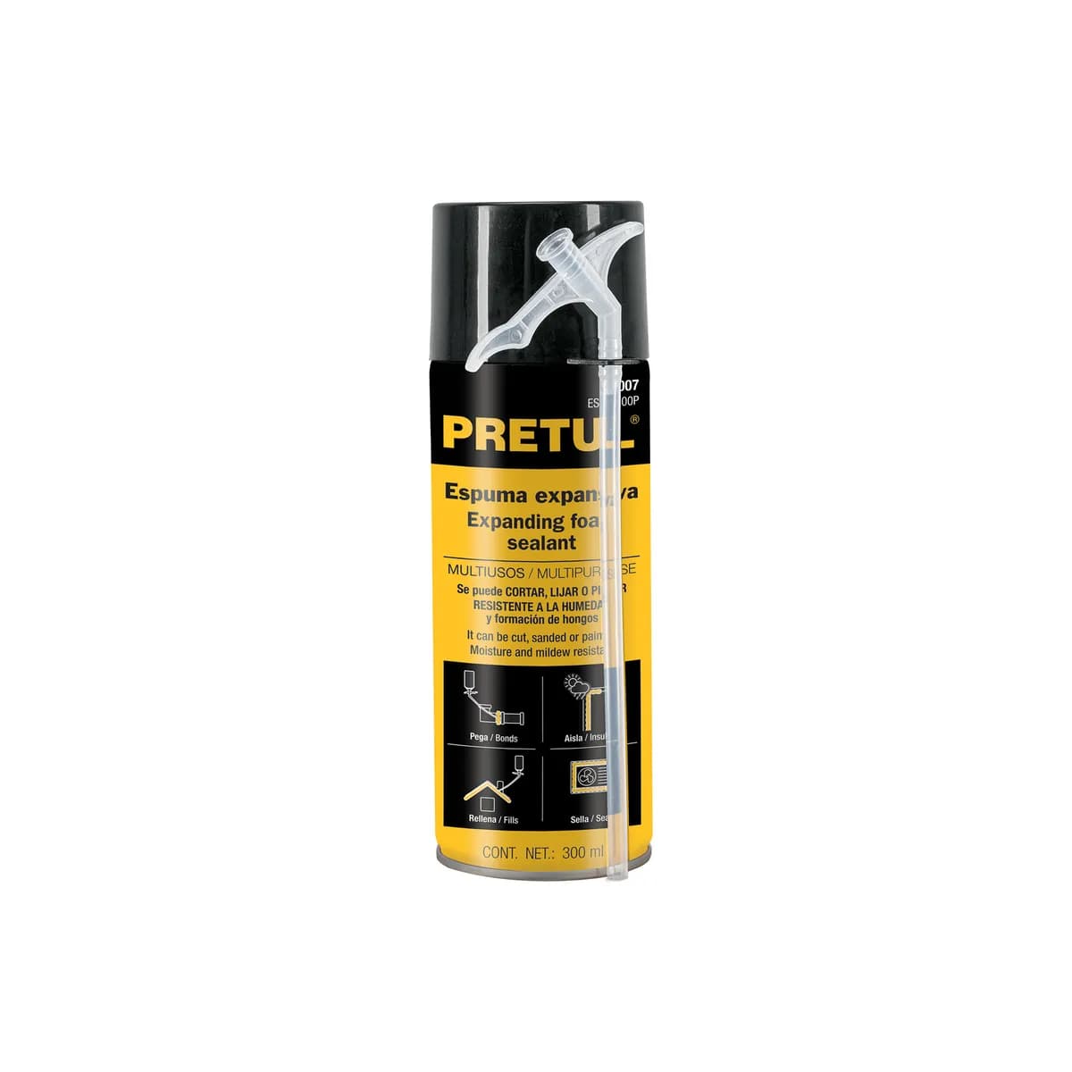 Espuma Expansiva de Poliuretano 300 ml Pretul - 27007