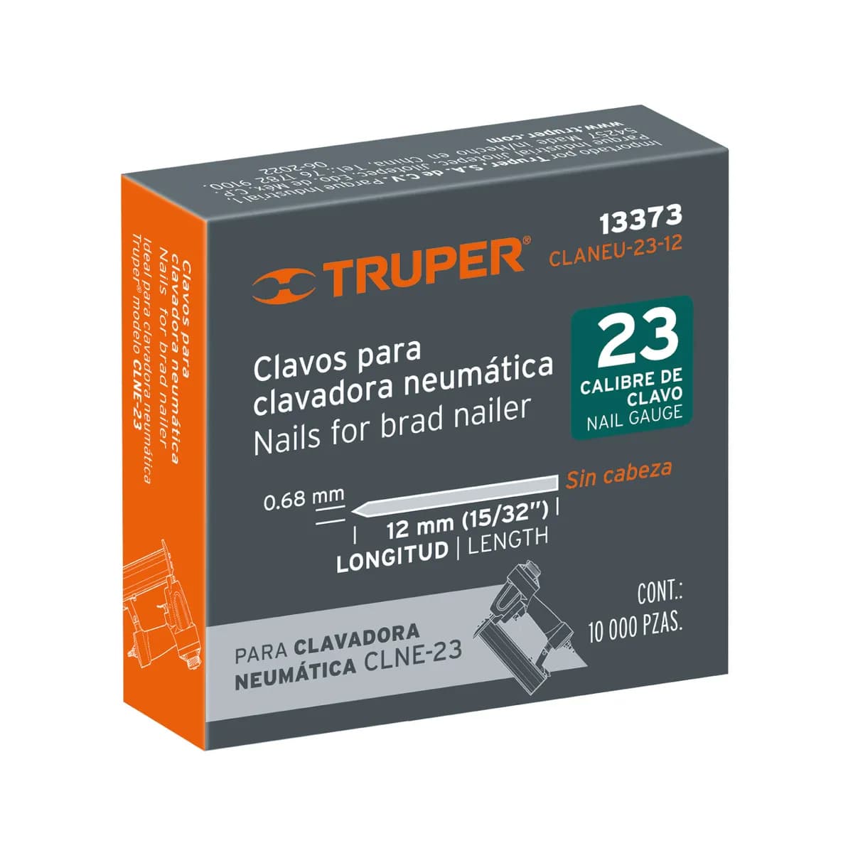 Caja con 10000 Clavos Calibre 23 Truper - 13373
