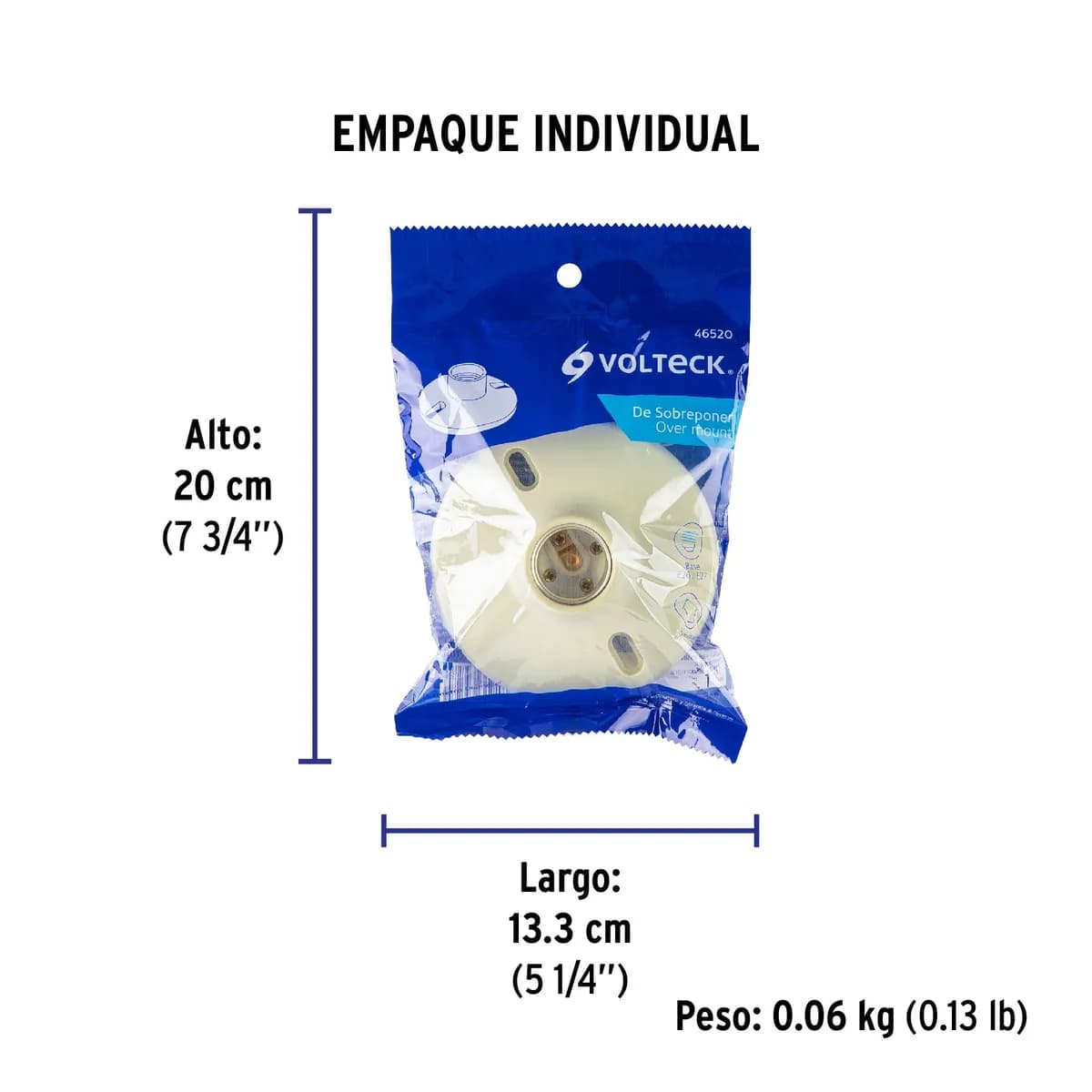 Portalámpara 4" de Baquelita Volteck - 46520