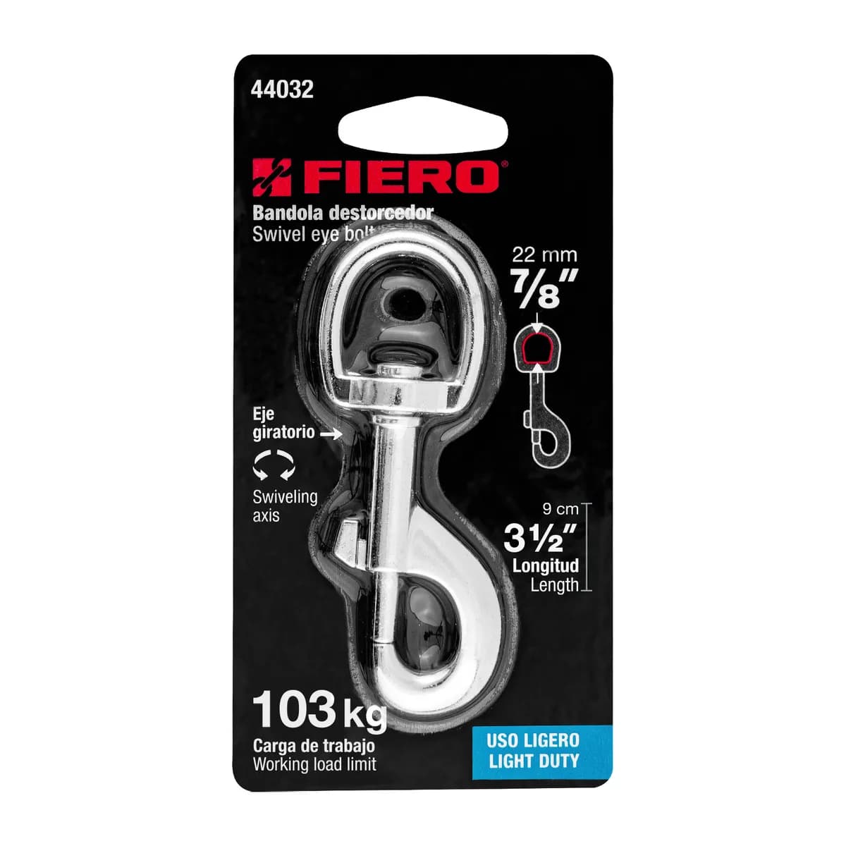 Bandola de Zinc Giratoria 7/8" Fiero - 44032