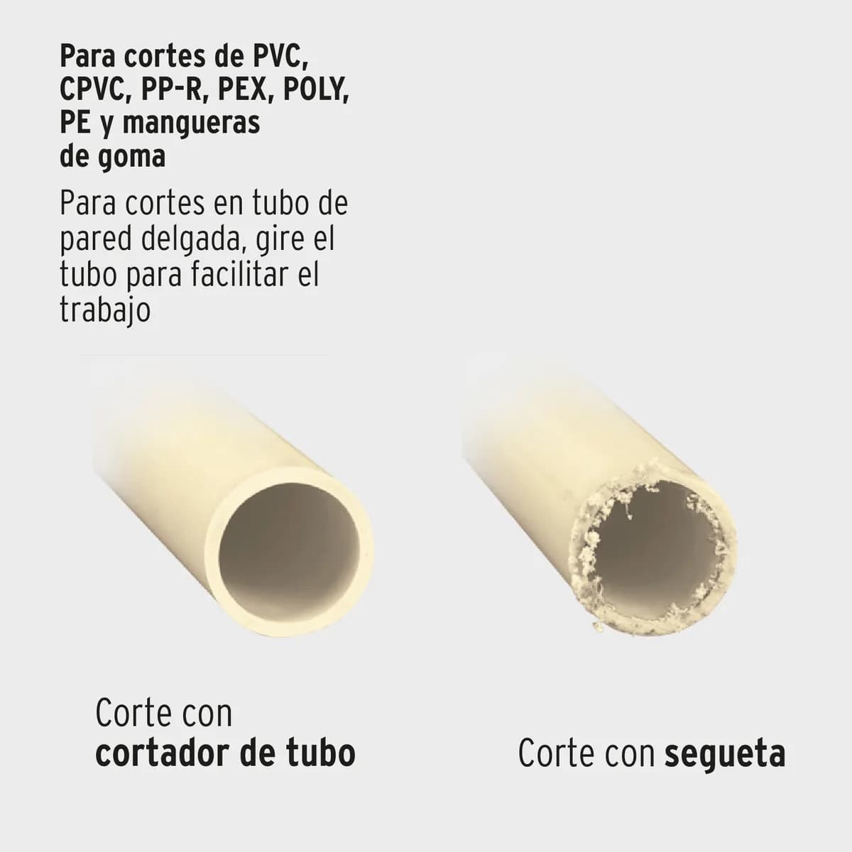 Cortador de Tubo Plástico Corte 3/4" 19 mm Truper - 12857