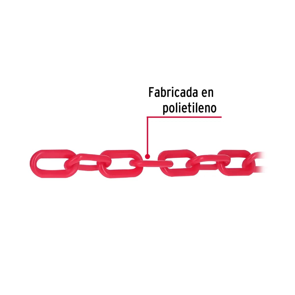 Carrete de Cadena 3/16" 5 mm 25 m Rojo Fiero - 44176