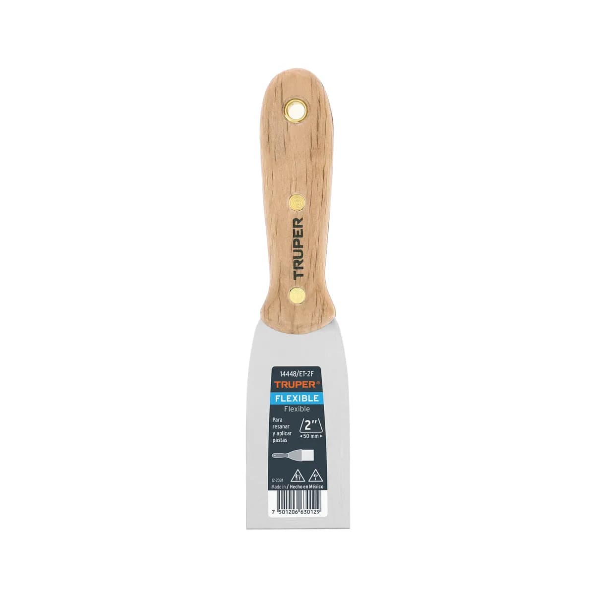 Espátula Flexible 2" Mango de Madera Truper - 14448