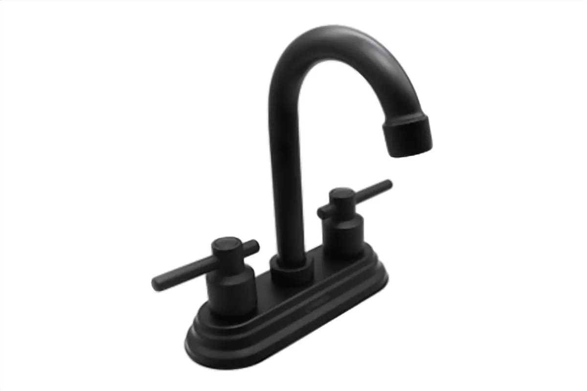 Mezcladora para Lavabo con Maneral de Palanca y Cuello Alto Negro MEER - MZL4122