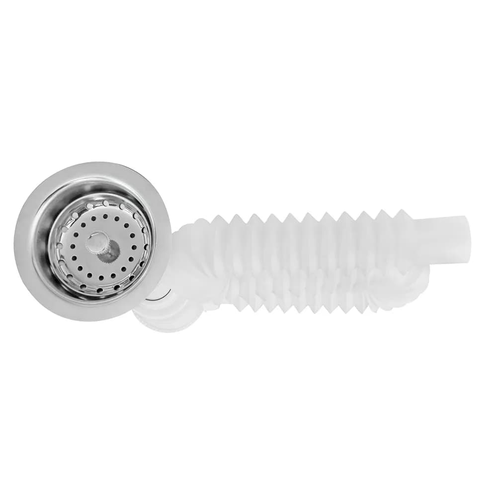Céspol Flexible para Fregadero con Contra de Acero Inoxidable Bote Grande 80 cm Fleximatic - 3635