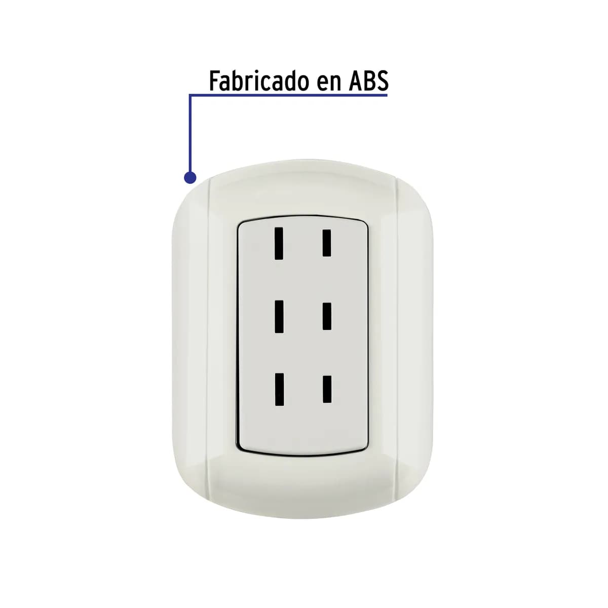 Contacto de Sobreponer Triple sin Tierra Volteck - 47351