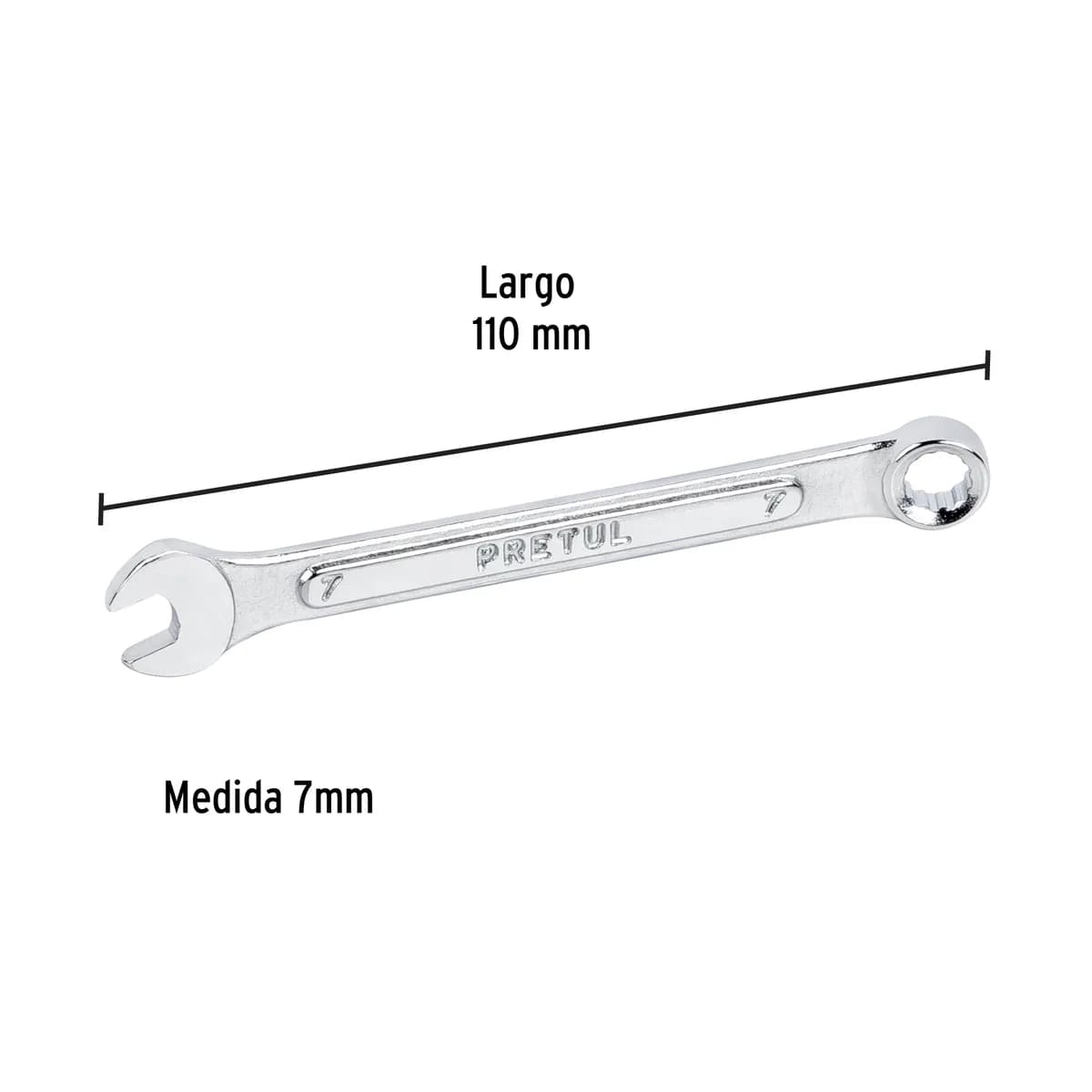 Llave Combinada 7 mm Pretul LL-2007MP - 21901