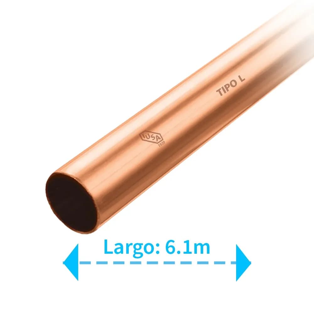 Tubo de Cobre Tipo L 1/2" (13 mm) IUSA - 308761