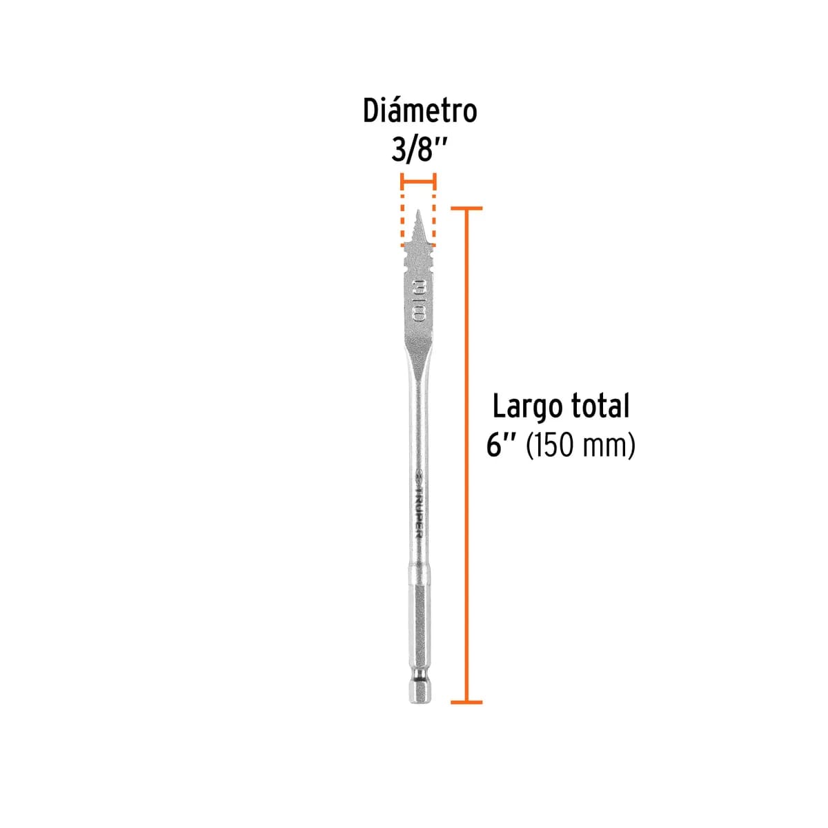 Broca de Manita 3/8" para Madera BPT-3/8 Truper - 11366