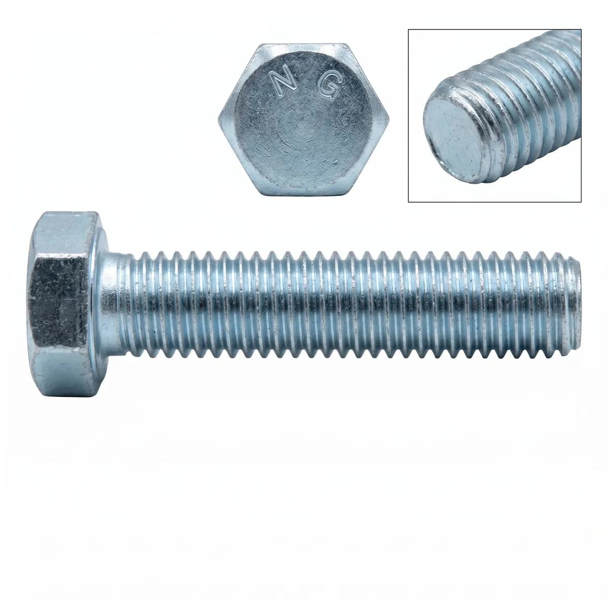 Tornillo Máquina Galvanizado Rosca Corrida 1/2" x 3" - TORMA1/2X3