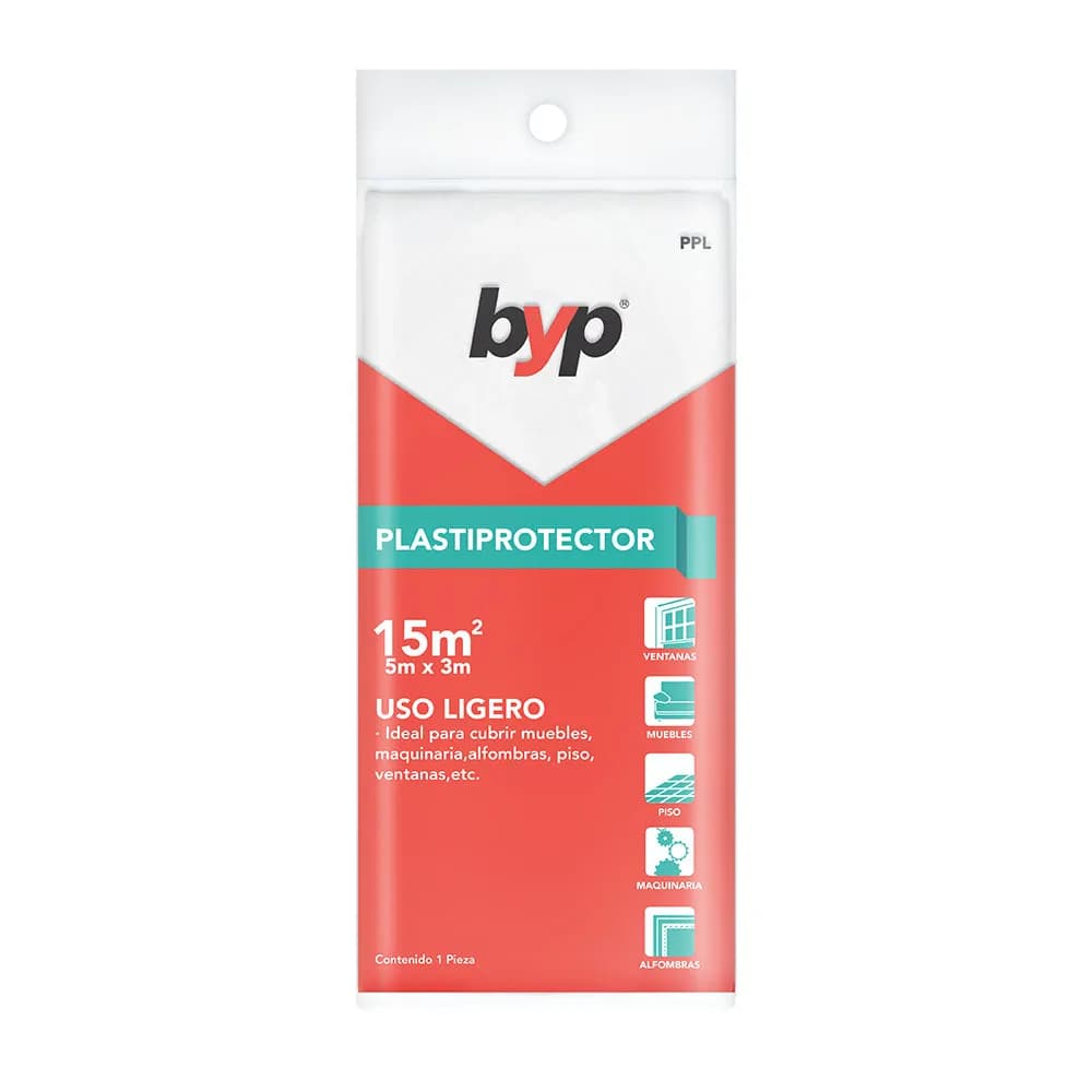 Plástico Protector Uso Ligero 15 m² BYP - PPLPLASTI