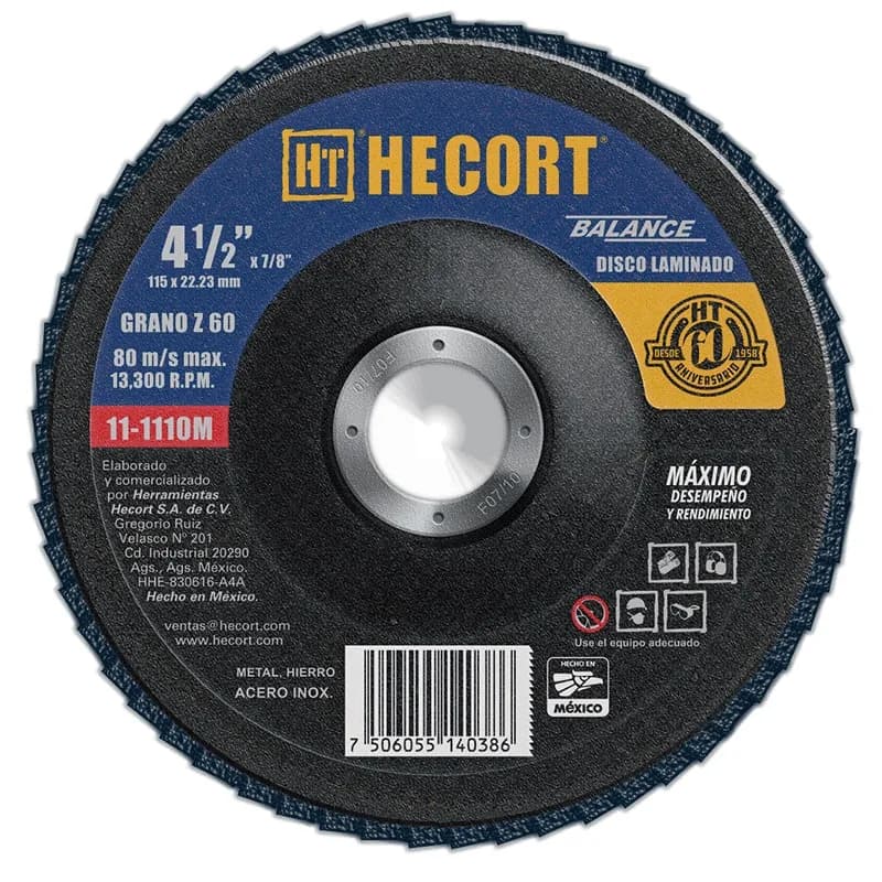 Disco Laminado 4 1/2" Grano 60 HECORT - 111110M