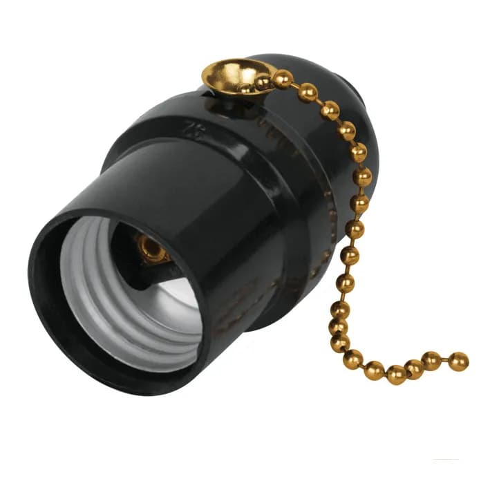 Portalámpara con Interruptor de Cadena de Baquelita AKSI - 117504