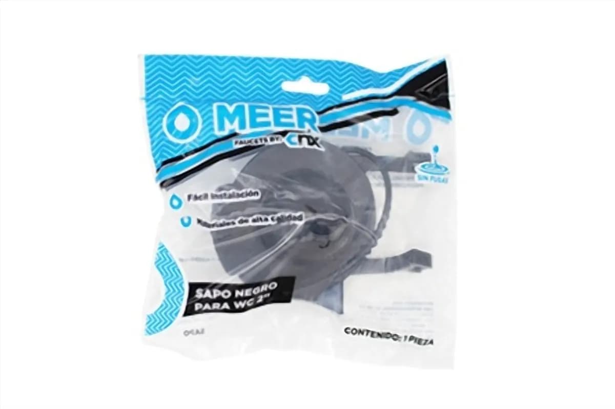 Sapo Flexible para WC 2" Negro MEER - SAPO
