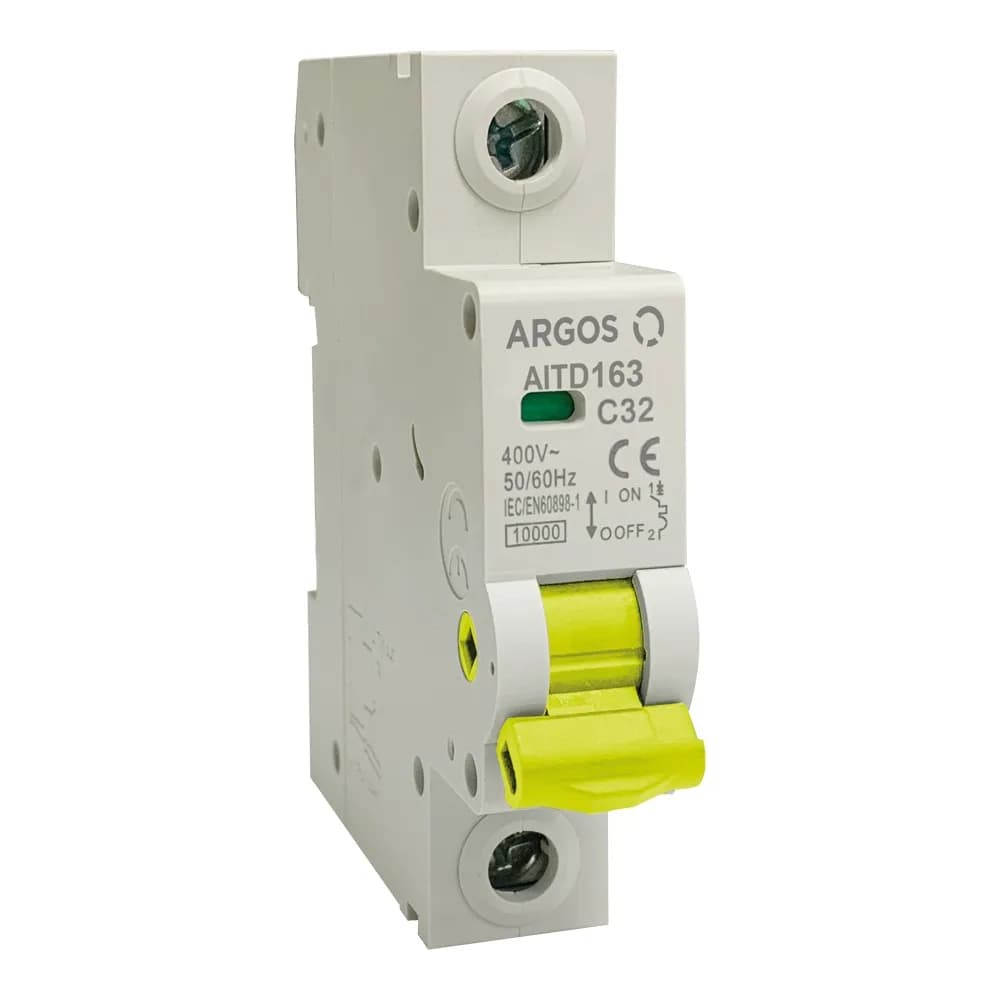Interruptor Termomagnético Riel DIN 3 Polos 20 A 240 V 10 kA Argos - AITD320