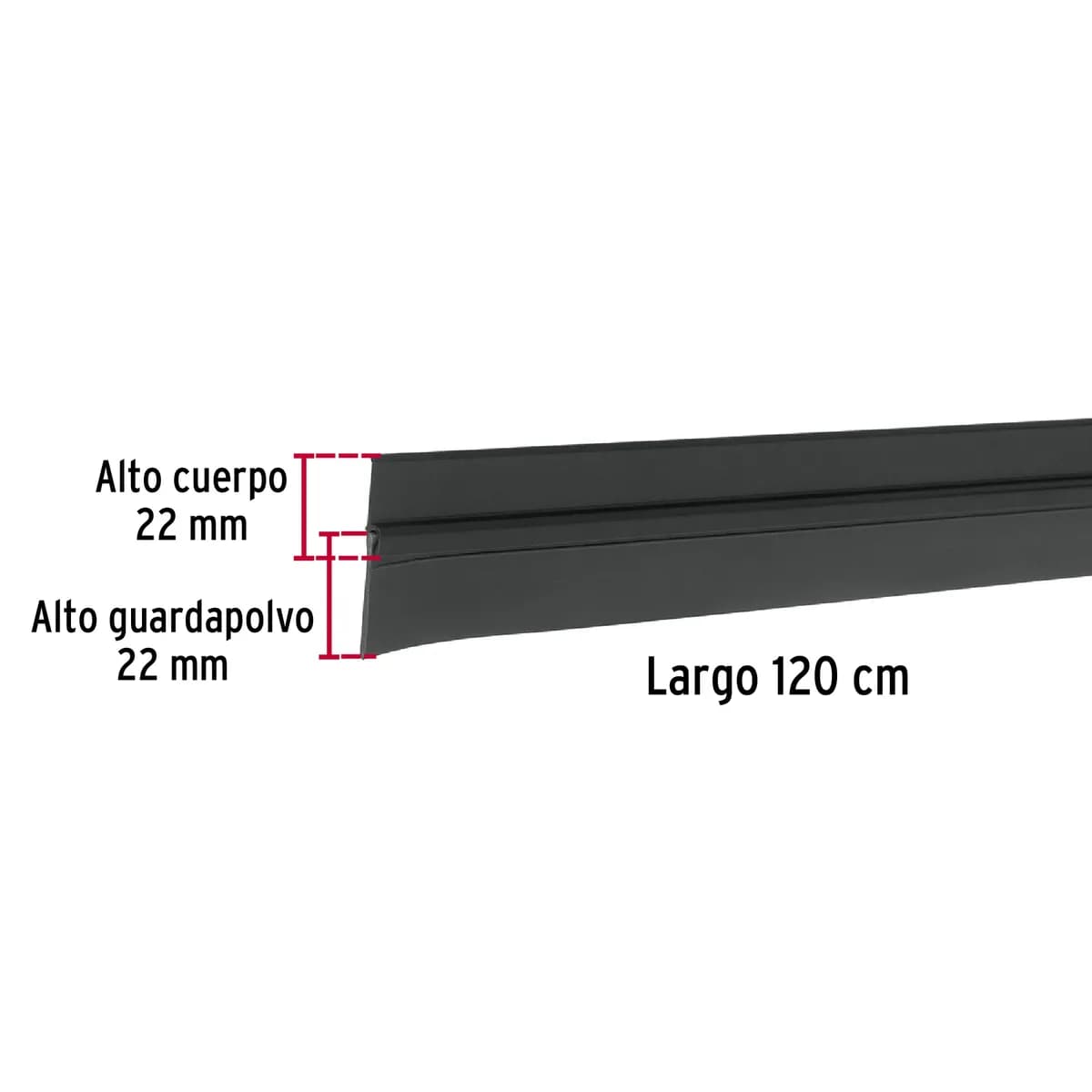 Guardapolvo Fijo 120 cm Negro Hermex - 43037