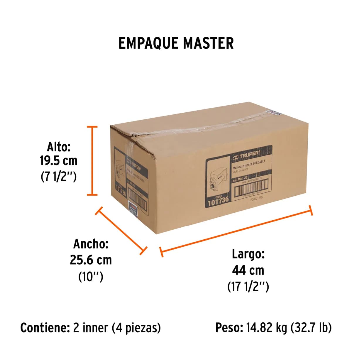 Malacate Soldable para Banda de 4" Truper - 101736