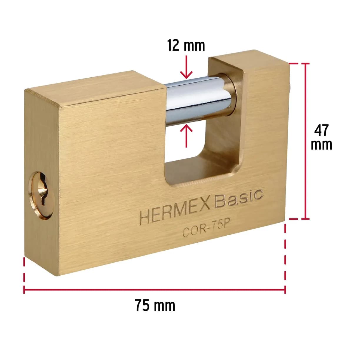 Candado Antipalanca 75 mm Hermex - 23512
