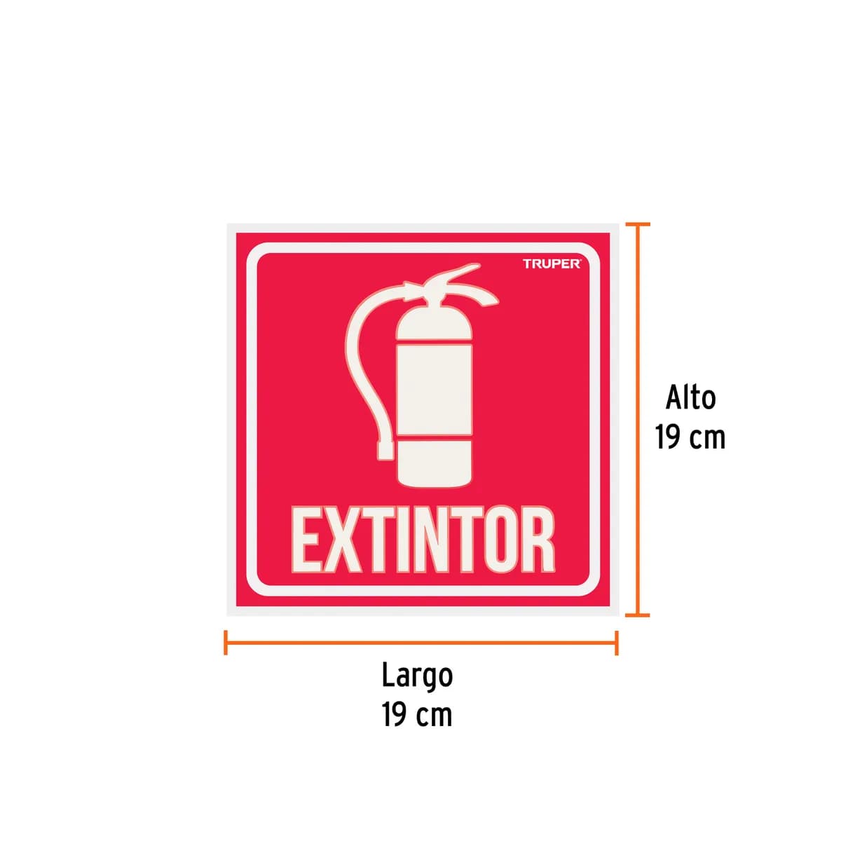 Letrero de Señalización "Extintor" Truper - 18434