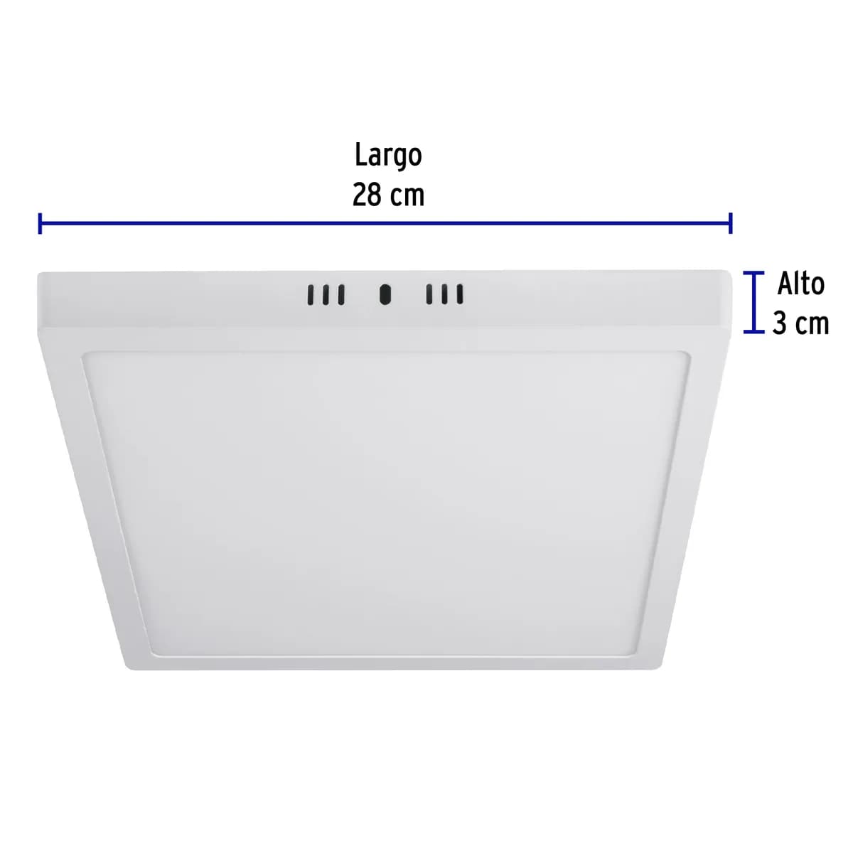Luminario LED Cuadrado Blanco 6500 K 24 W Volteck - 47445