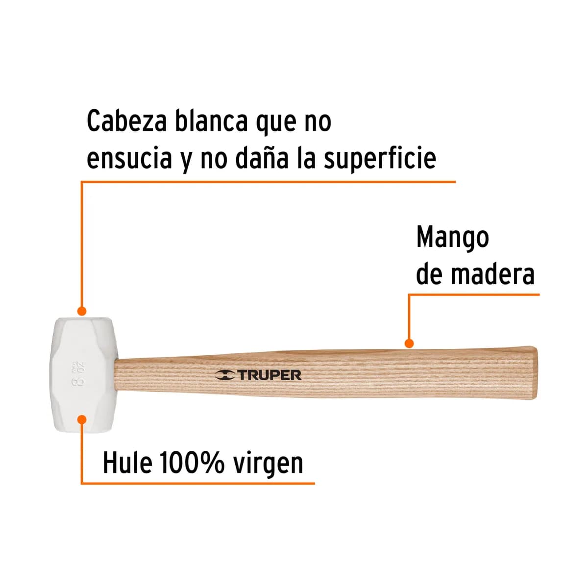 Mazo de Hule 8 oz Truper MH-8 - 16930