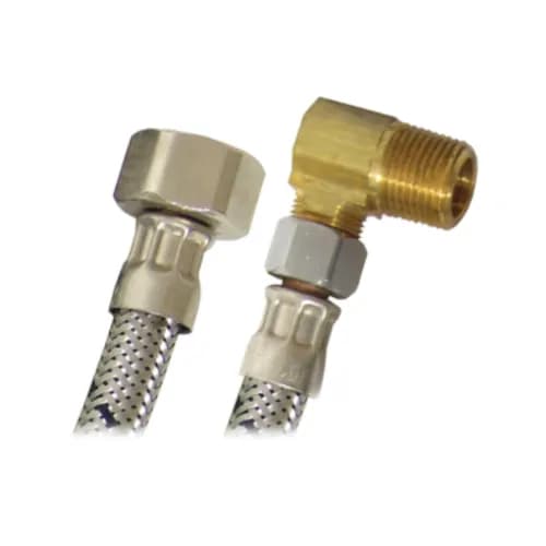 Conector Flexible para Agua COFLEX 1/2" F.I.P. x codo 3/8" M. Acero Inoxidable