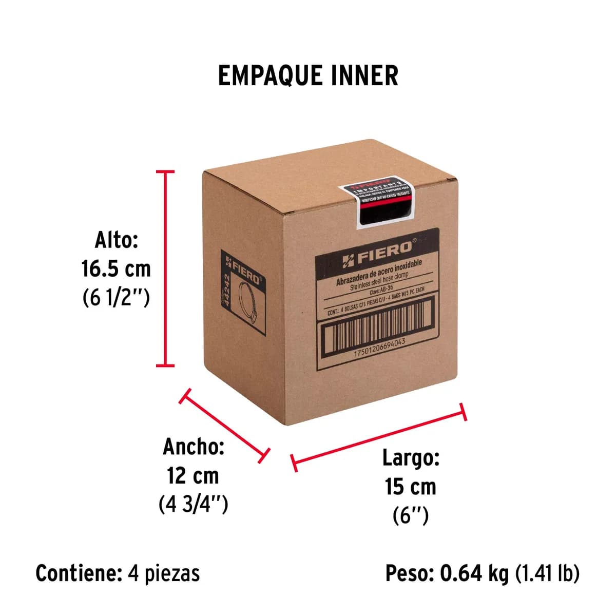 Bolsa con 5 Abrazaderas sin Fin Reforzadas #36 Truper - 44242