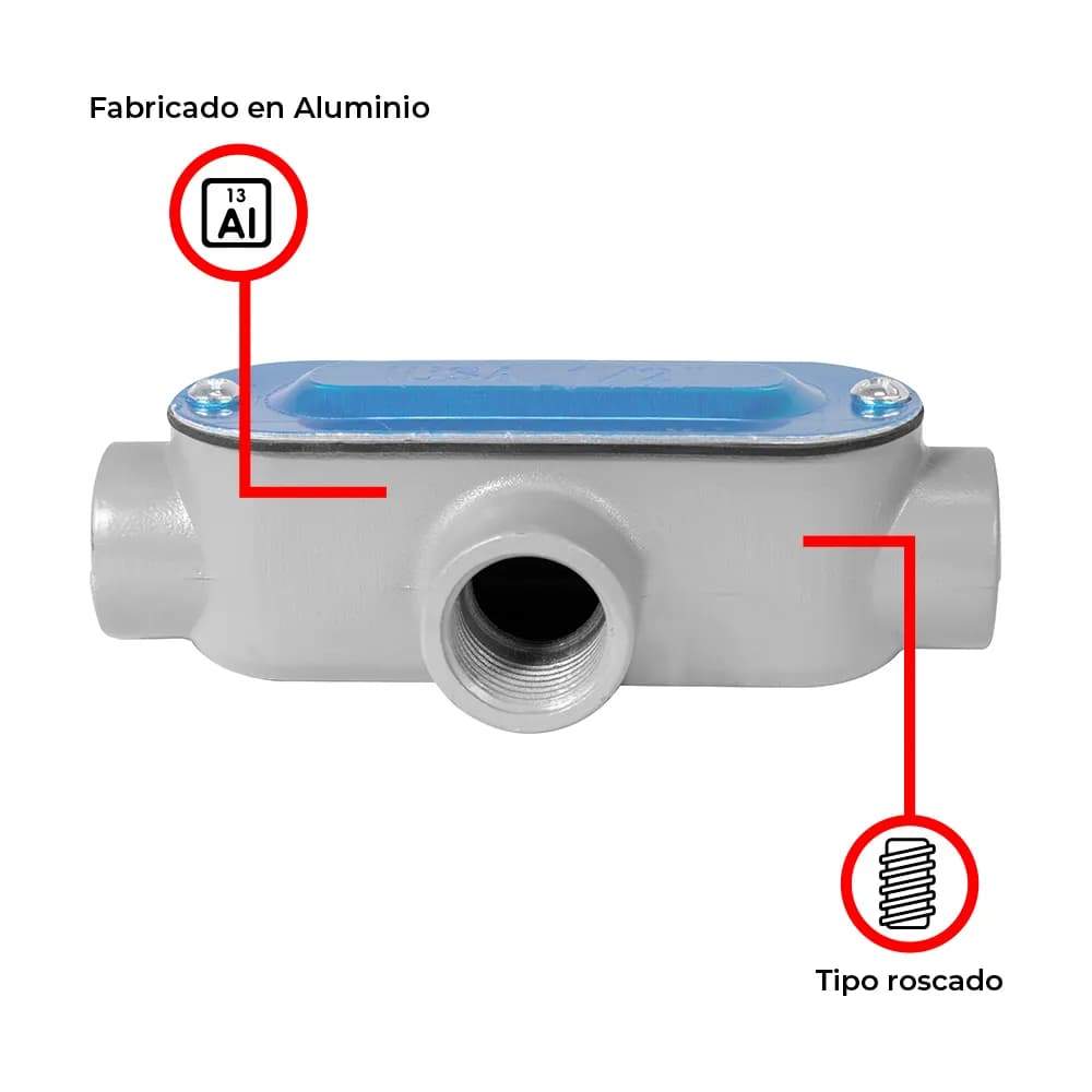 Condulet Ovalado Tipo TT 1/2" IUSA - 620161