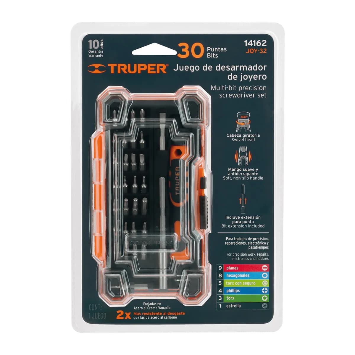 Desarmador de Precisión con 30 Puntas y Extensión Truper - 14162