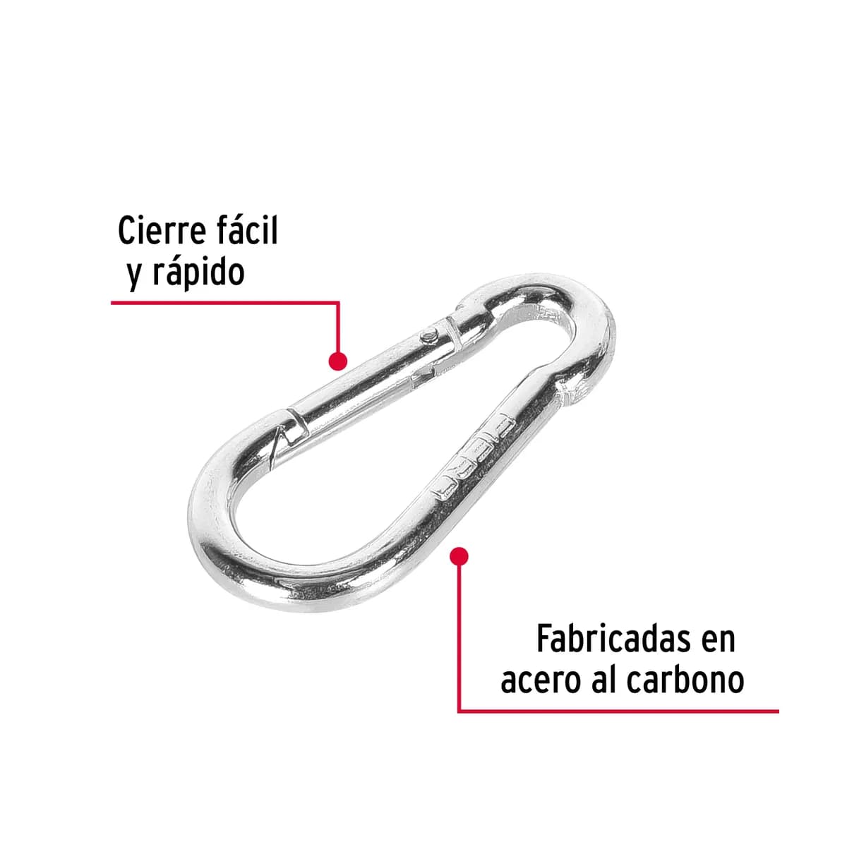 Bandola Mosquetón de Acero 1/4" Fiero - 44038