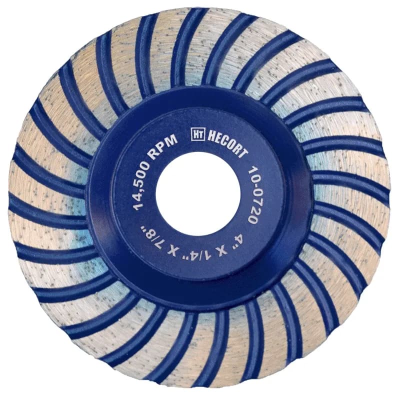 Carda de Diamante Azul 4" x 1/4" x 7/8" HECORT - 100720