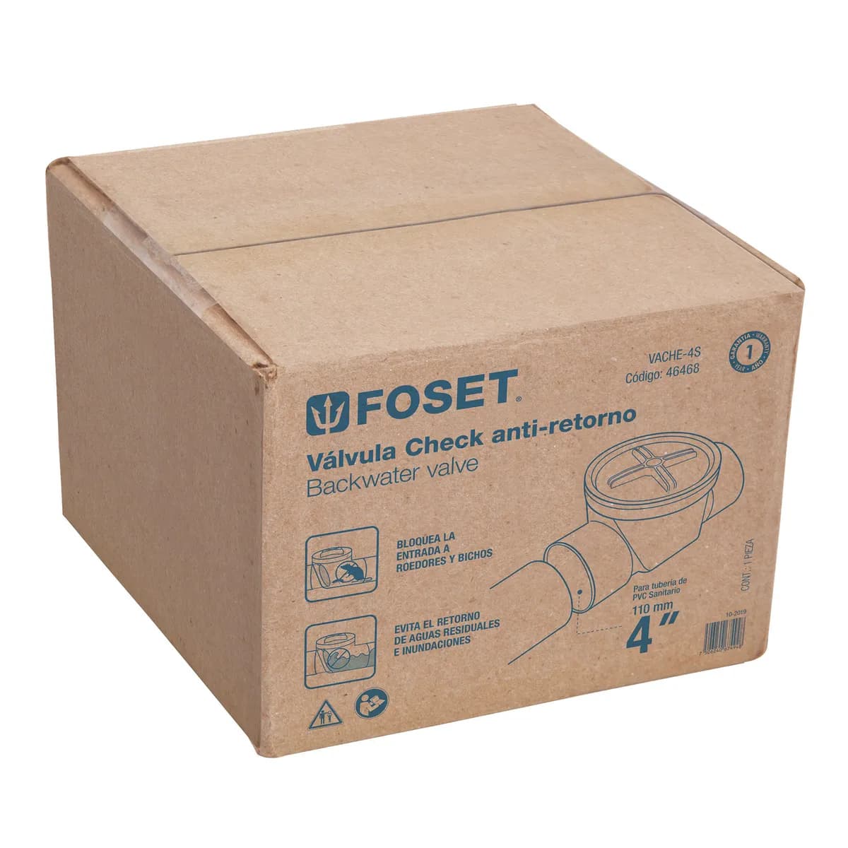 Válvula Antirretorno de ABS 4" Foset - 46468