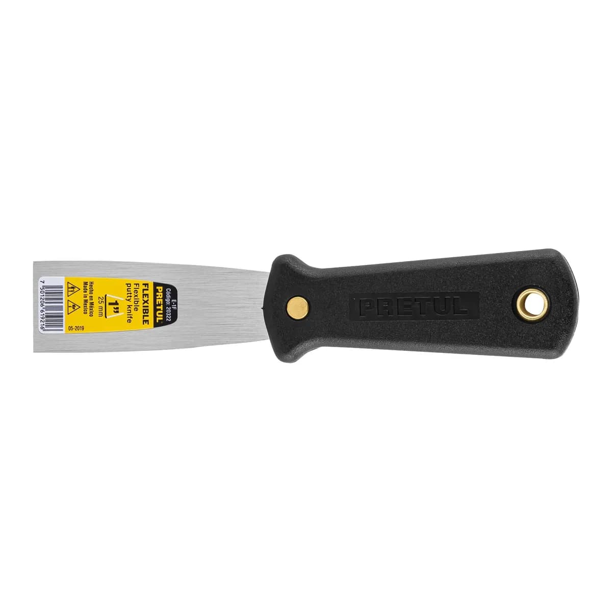 Espátula Flexible 1" con Mango Plástico Pretul - 20322