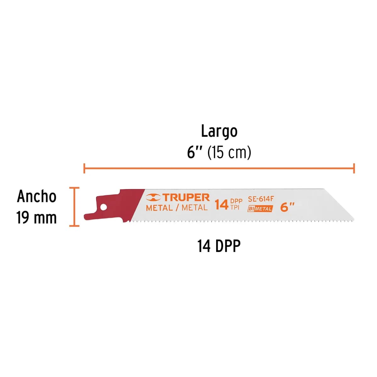 2 Seguetas para Sierra Sable 6" para Metal Truper - 10795