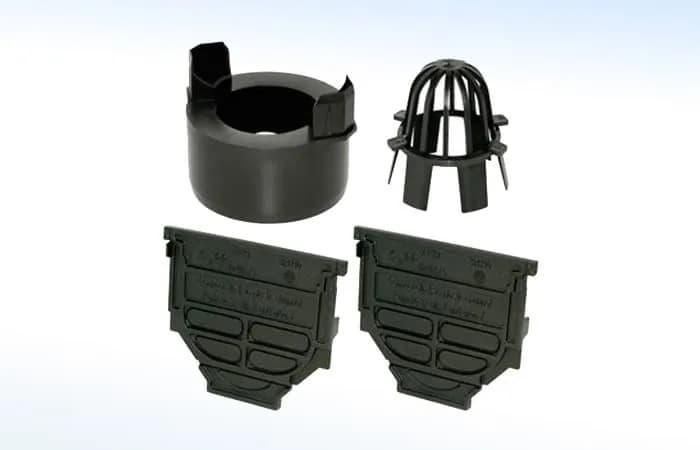 Canal Hexaline de Plástico Negro 1 m RUGO - 48CHP