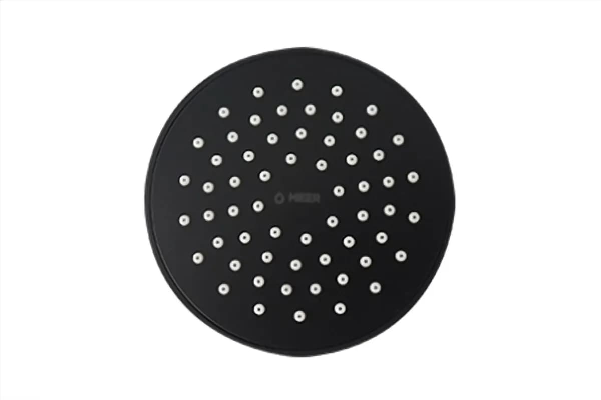 Regadera Redonda con Tubo Negro Mate MEER - RCT316