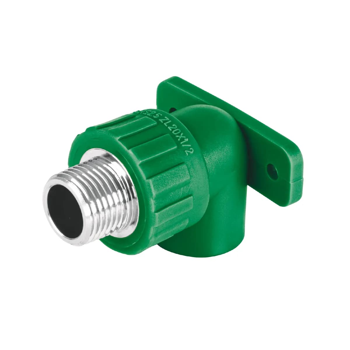 Codo Pipa con Oreja 90° PPR 1/2" Macho con Inserto Metálico Foset - 45265